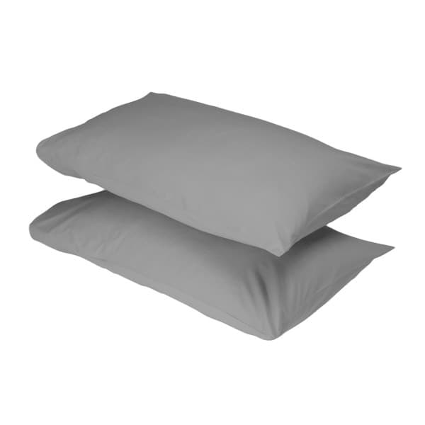 Grey 300tc Egyptian Cotton Pillowcase Pair Grey 300tc Egyptian Cotton Pillowcase Pair