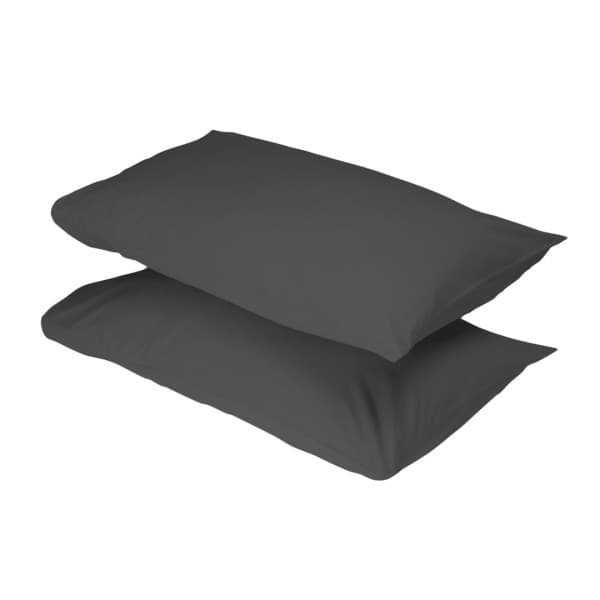 Charcoal 300tc Egyptian Cotton Pillowcase Pair Charcoal 300tc Egyptian Cotton Pillowcase Pair
