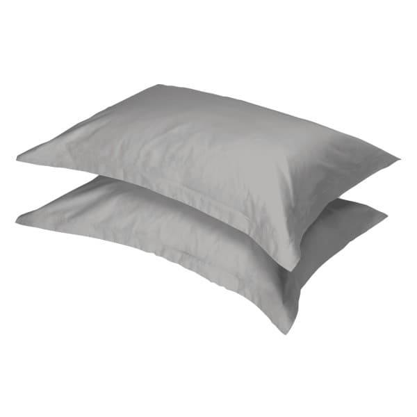 Oxford Grey Cotton 200tc Pillowcase Pair Oxford Grey Cotton 200tc Pillowcase Pair