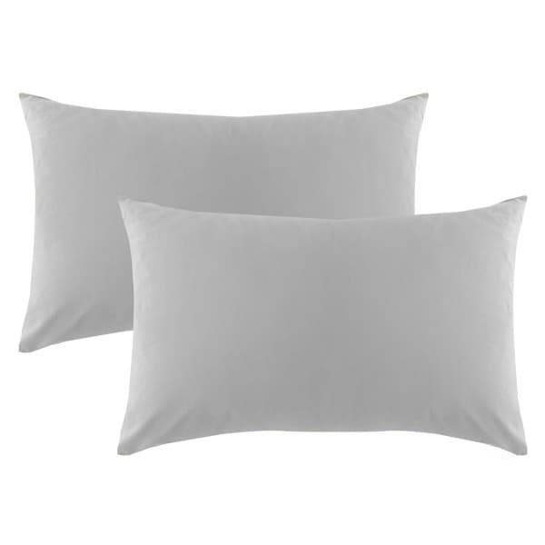 Grey Cotton 200tc Pillowcase Pair Grey Cotton 200tc Pillowcase Pair