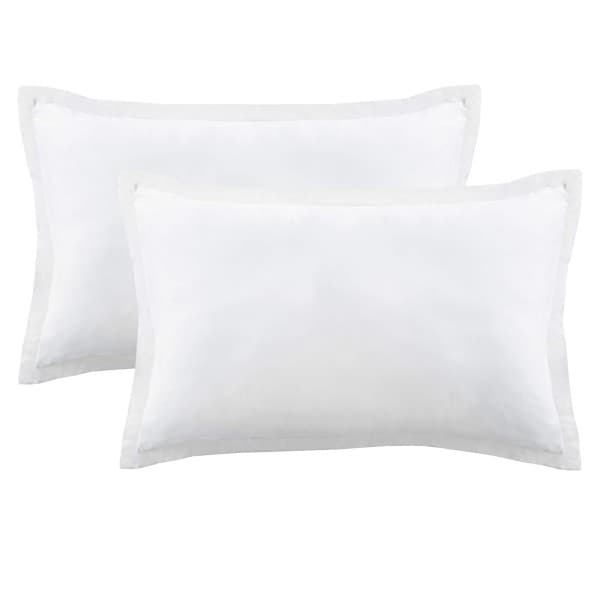Oxford White Washed Cotton Pillowcase Pair Oxford White Washed Cotton Pillowcase Pair