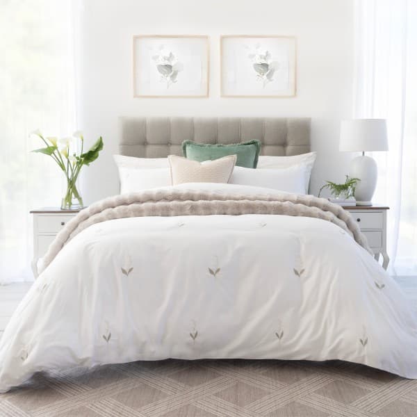 LILLE WHITE DUVET COVER SET LILLE WHITE DUVET COVER SET