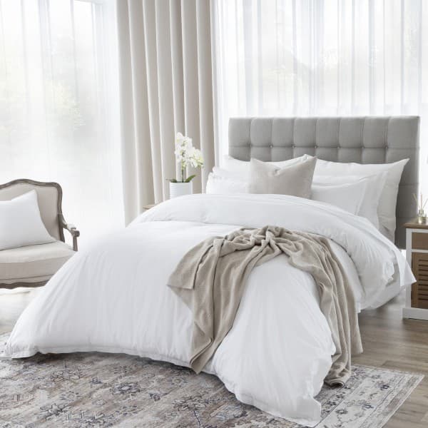 Oxford White Cotton 200tc Duvet Cover Set Oxford White Cotton 200tc Duvet Cover Set