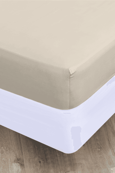 Nude Polycotton 144tc Fitted Sheet Nude Polycotton 144tc Fitted Sheet