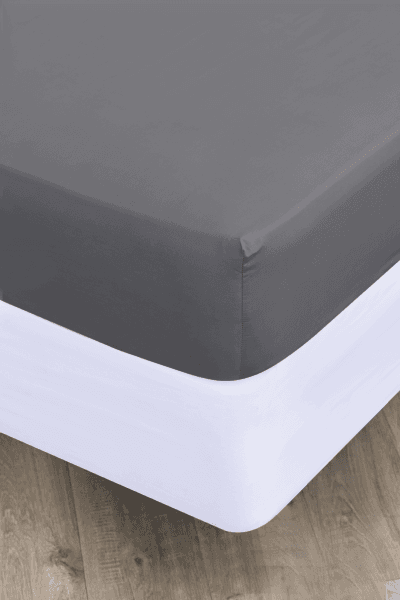 Charcoal 300tc Egyptian Cotton Fitted Sheet Charcoal 300tc Egyptian Cotton Fitted Sheet