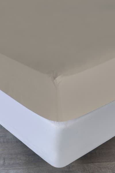 Natural Washed Cotton Fitted Sheet Natural Washed Cotton Fitted Sheet