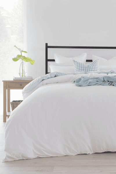 White Washed Cotton Duvet Cover Set White Washed Cotton Duvet Cover Set