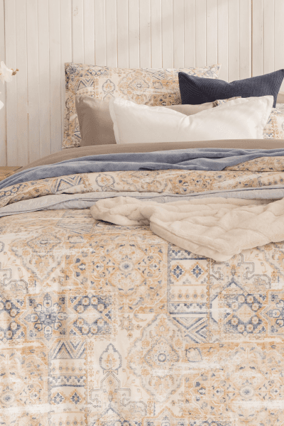 YASMEEN NATURAL DUVET COVER SET YASMEEN NATURAL DUVET COVER SET