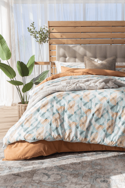 LUKE  TEAL DUVET COVER SET LUKE  TEAL DUVET COVER SET