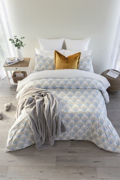 LEONA TEAL DUVET COVER SET LEONA TEAL DUVET COVER SET
