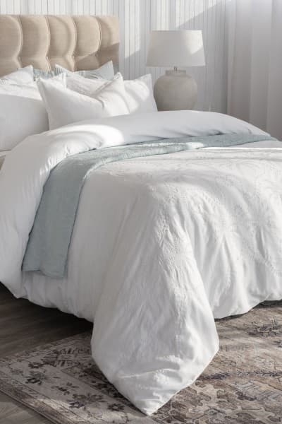 VITA WHITE DUVET COVER SET VITA WHITE DUVET COVER SET