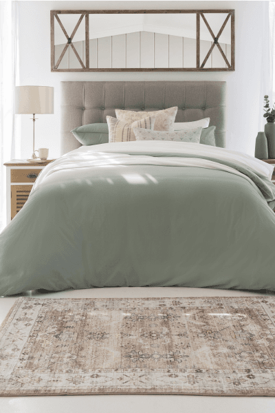 Sage Washed Cotton Duvet Cover Set Sage Washed Cotton Duvet Cover Set