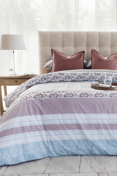 AMINA SAGE DUVET COVER SET AMINA SAGE DUVET COVER SET