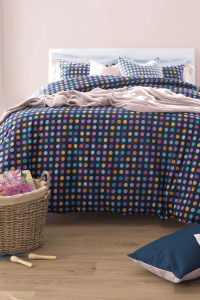 KYLIE MIDNIGHT BLUE DUVET COVER SET KYLIE MIDNIGHT BLUE DUVET COVER SET