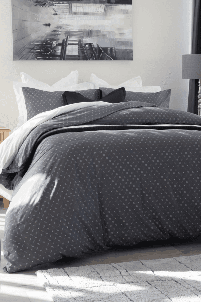 MARTIN GREY DUVET COVER SET MARTIN GREY DUVET COVER SET