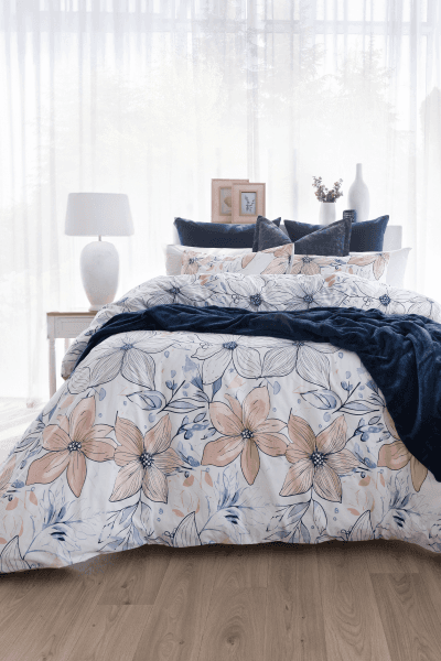 AVA PEACH DUVET COVER SET AVA PEACH DUVET COVER SET