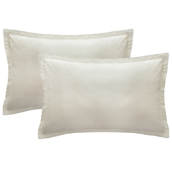 Oxford Natural Washed Cotton Pillowcase Pair Oxford Natural Washed Cotton Pillowcase Pair