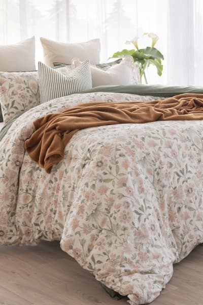 FABIENNE OLIVE DUVET COVER SET FABIENNE OLIVE DUVET COVER SET