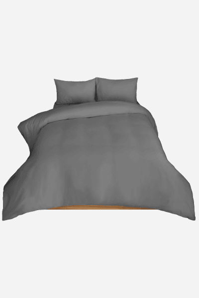 Charcoal Polycotton 144tc Duvet Cover Set Charcoal Polycotton 144tc Duvet Cover Set